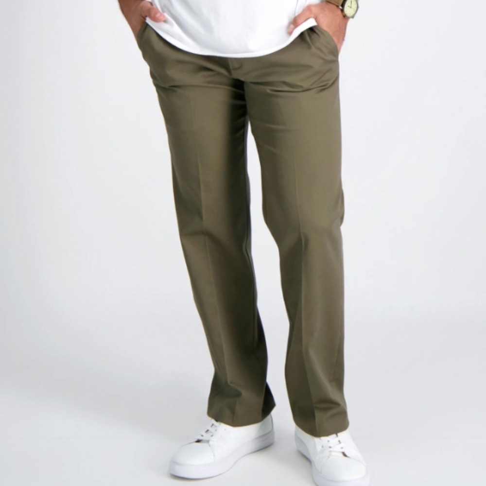 NWT Haggar  Premium No Iron Khaki